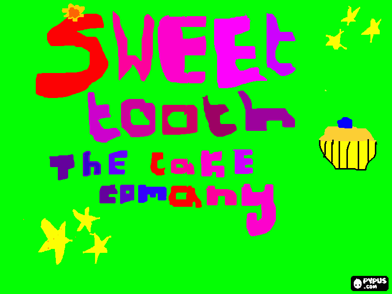 sweet tooth logo design coloring page