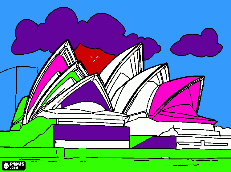 Sydney Opera House coloring page