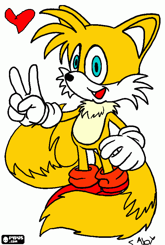 tails !!! coloring page