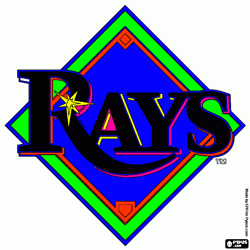 Tampa Bay Rays logo coloring page