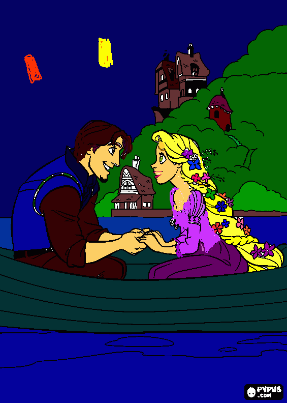 Tangled picture coloring page