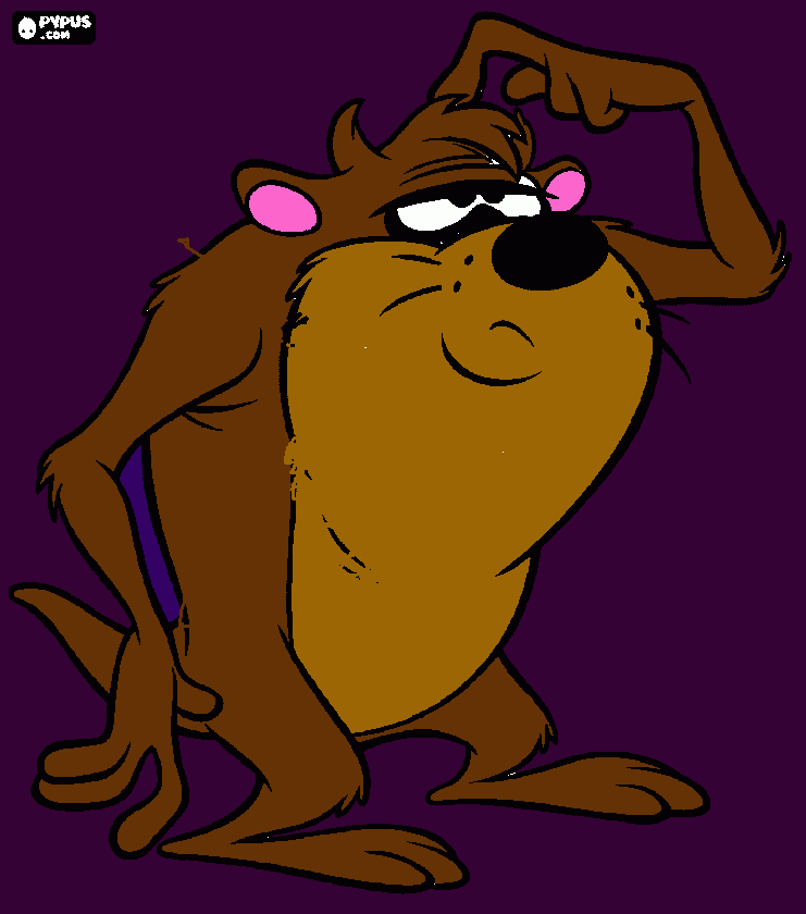 taz coloring page