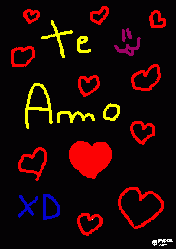 te amo coloring page