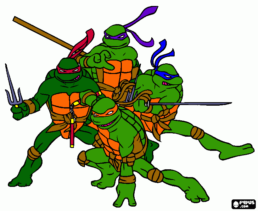 Teenage Mutant Ninja Turtles coloring page