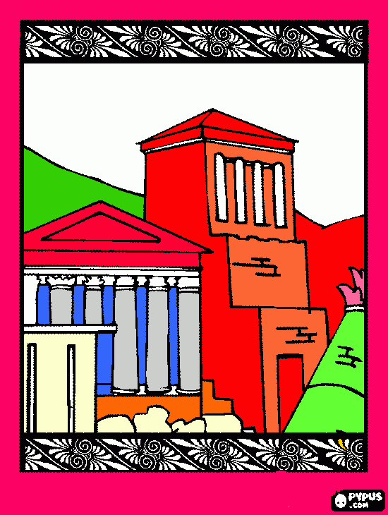 temples coloring page
