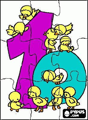 Ten Puzzle coloring page