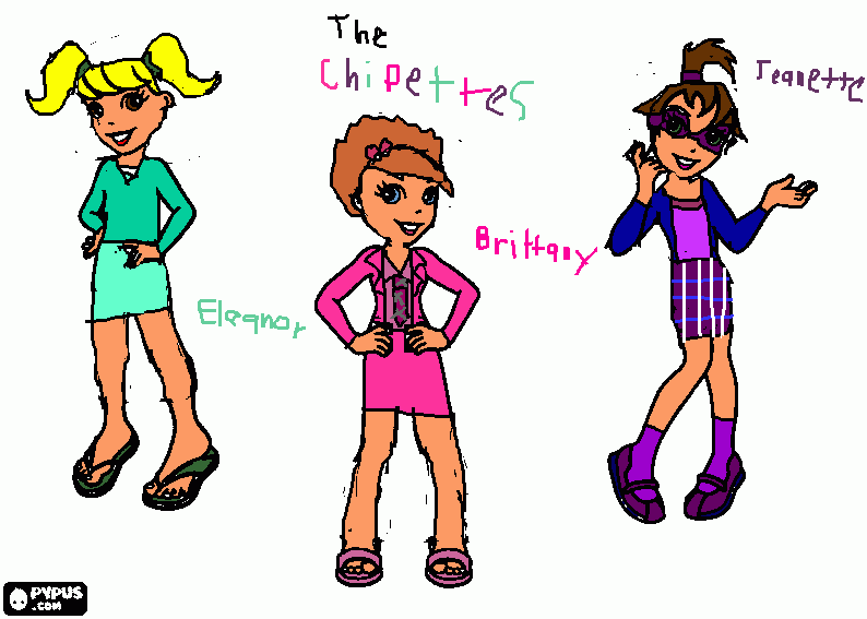 The Chipettes coloring page