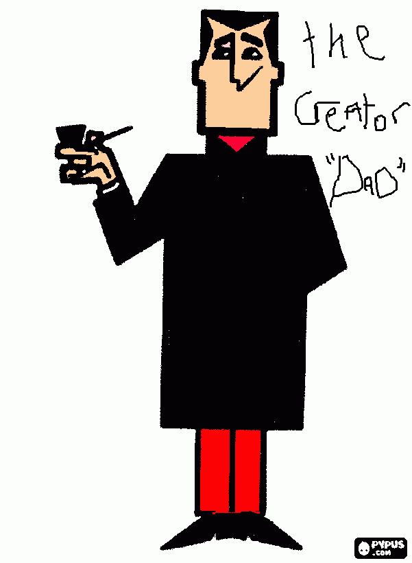 the creator, or 'dad" created the GGGs, and is tecniqly their father coloring page