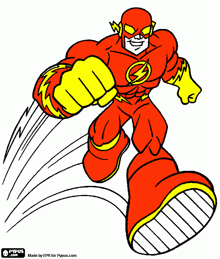 The Flash coloring page