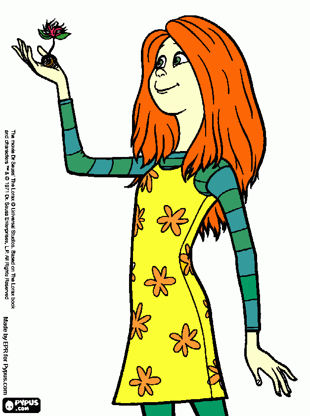 The Lorax drawing  coloring page