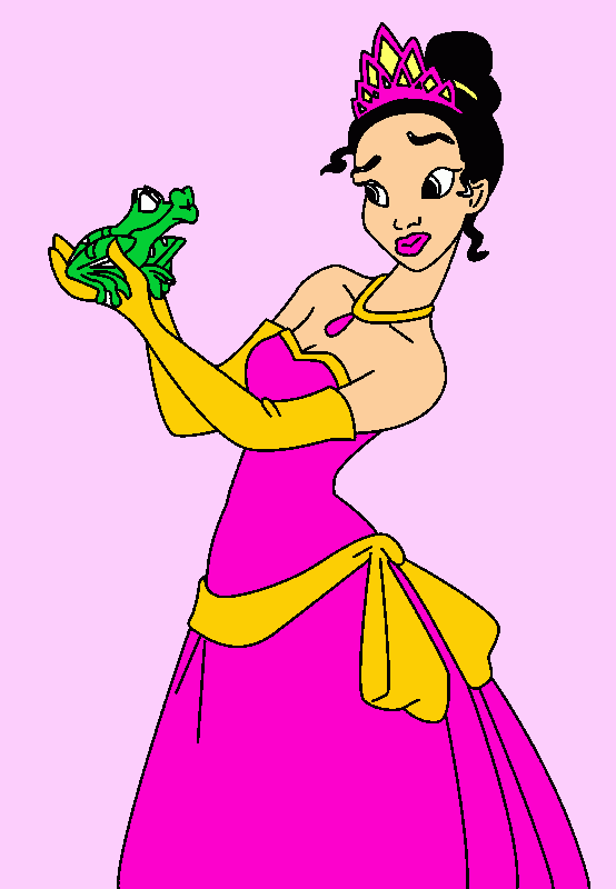 the pricess and the frog coloring page
