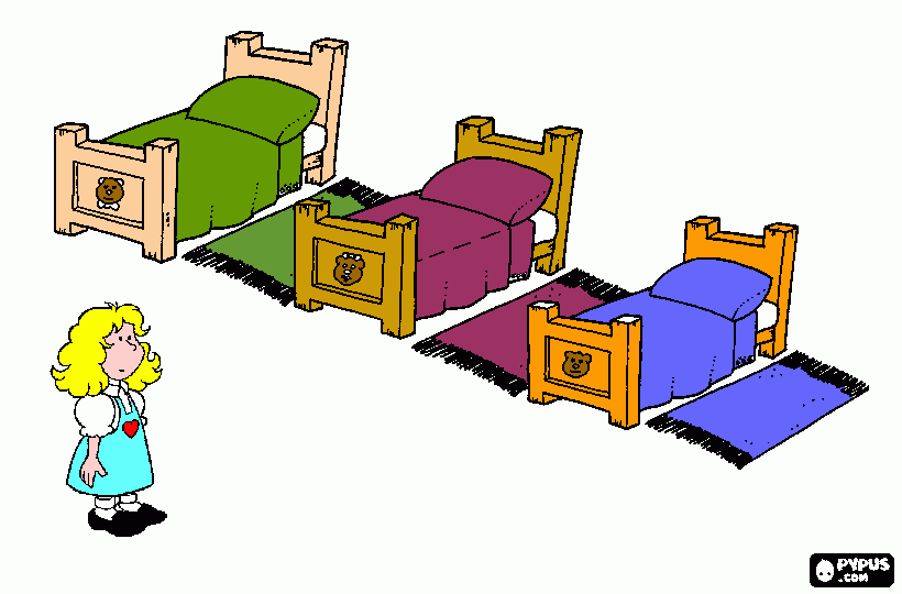 This bed is too lumpy coloring page