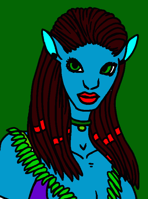 This is that girl from Avatar. coloring page