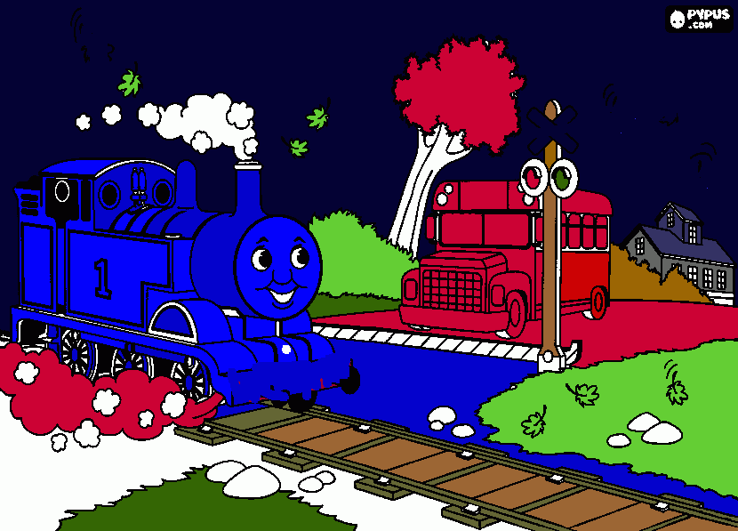 thomas and bertie coloring page