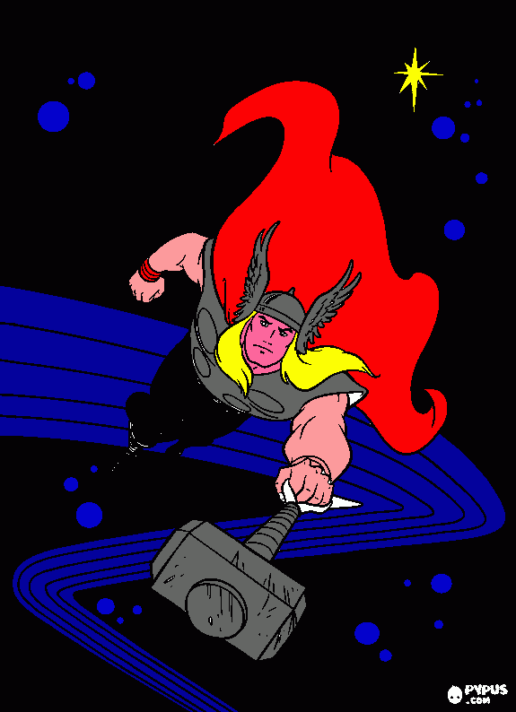 thor coloring page