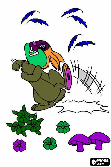 Thumper coloring page