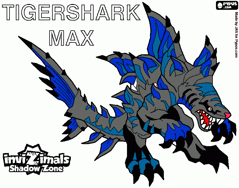 tigershark coloring page