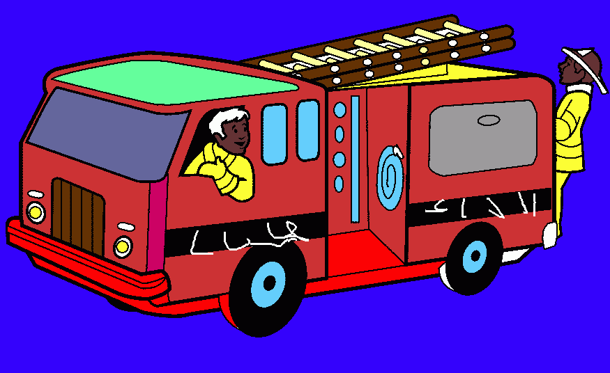 Tommies Feuerwehr coloring page