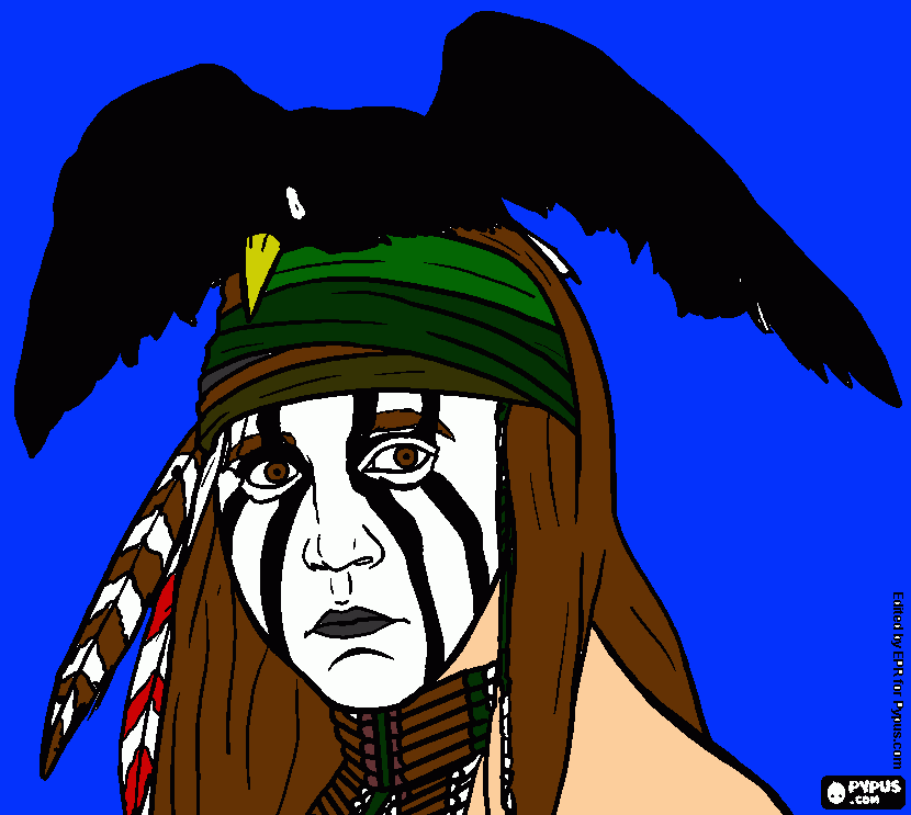 Tonto coloring page