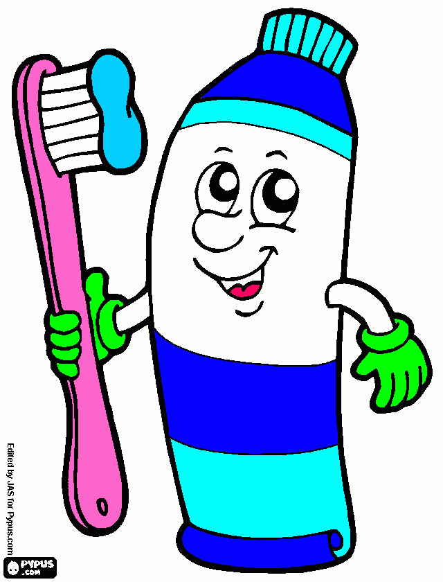Toothbrush coloring page