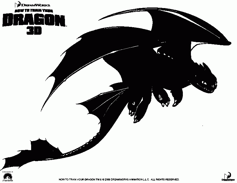 Toothless the Dragon coloring page