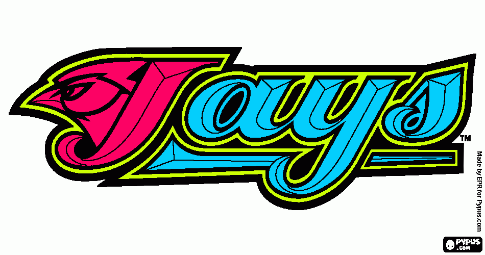 Toronto Blue Jays logo, canadian baseball team  coloring page