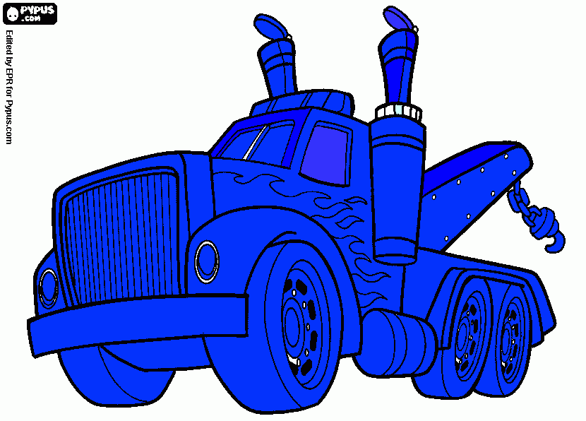 Tow Truck coloring page