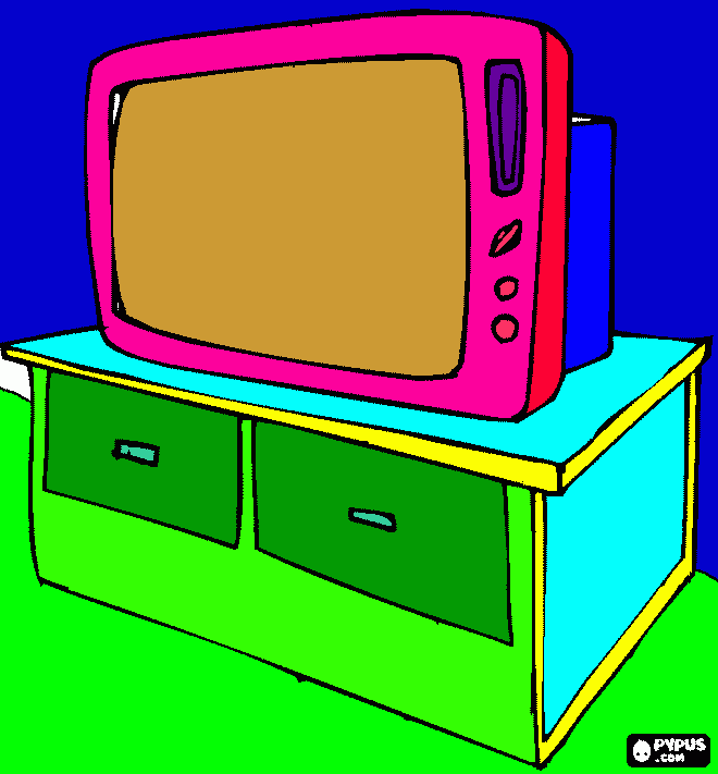 tv coloring page
