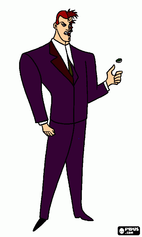 Two-Face (Batman) coloring page