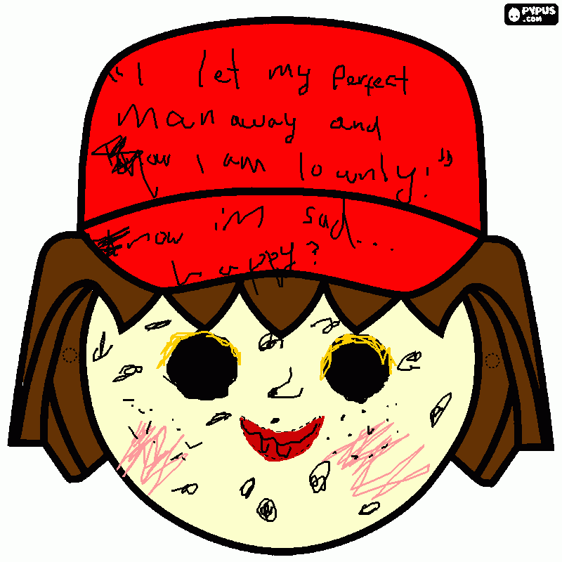Ugly,pale face and finally woman! coloring page