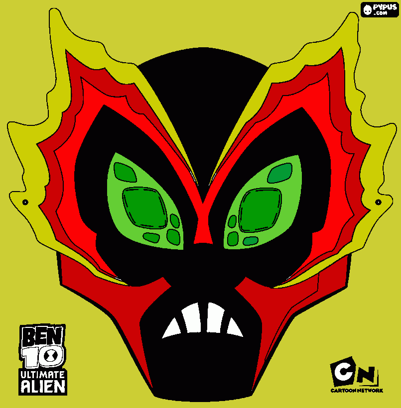 Ultimate Big Chill Mask coloring page