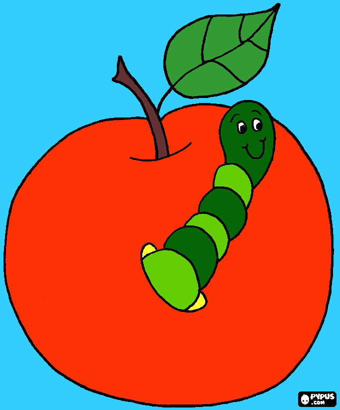 una manzana coloring page
