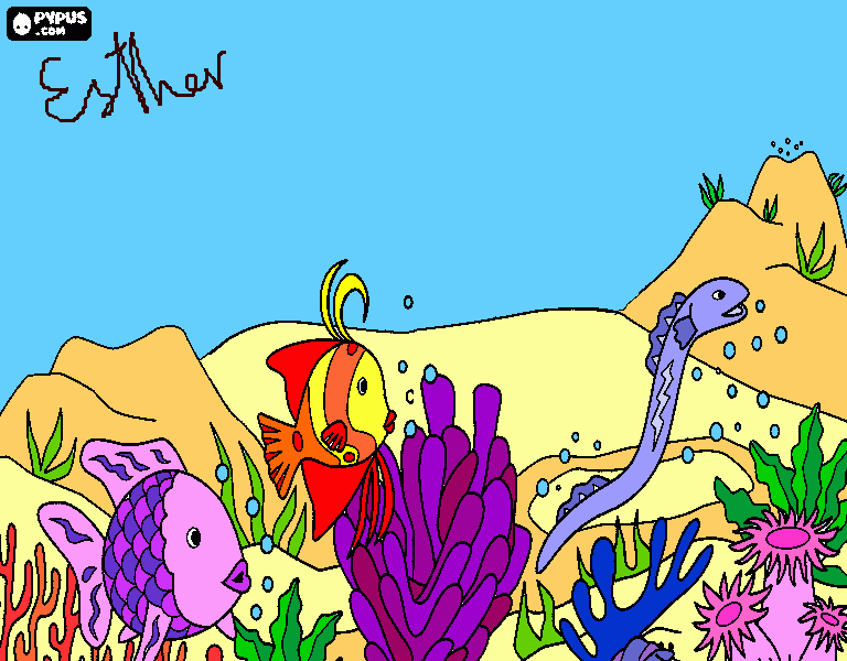 under the sea coloring page