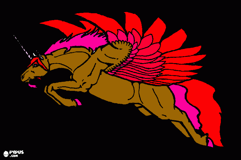 unicorn picture coloring page