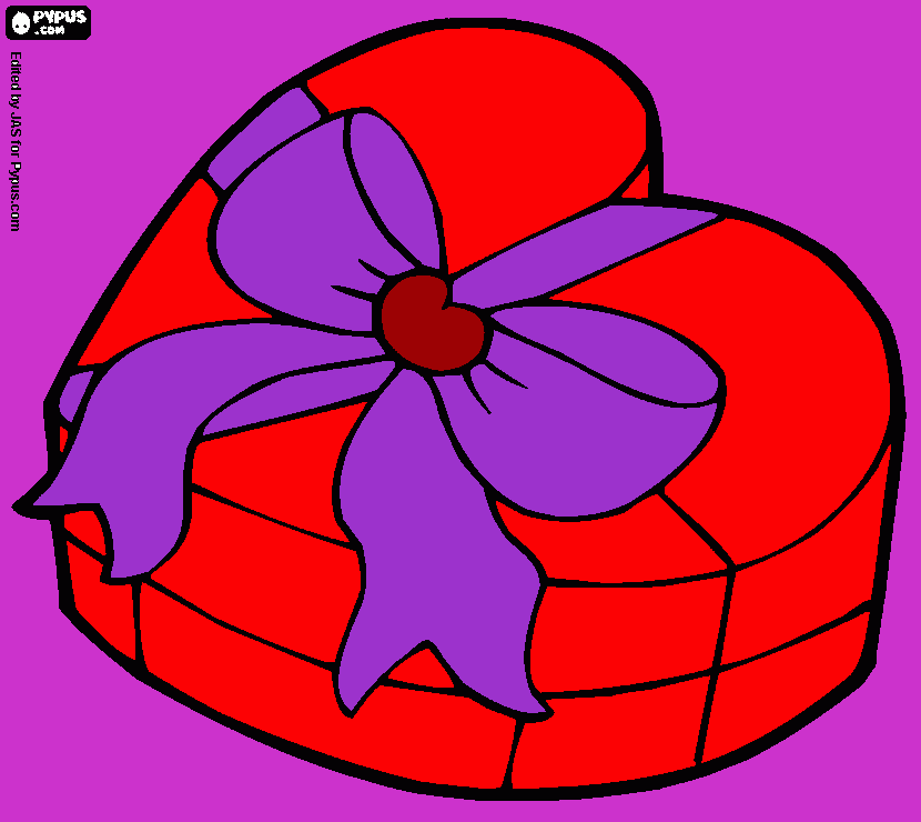 valentine gift coloring page