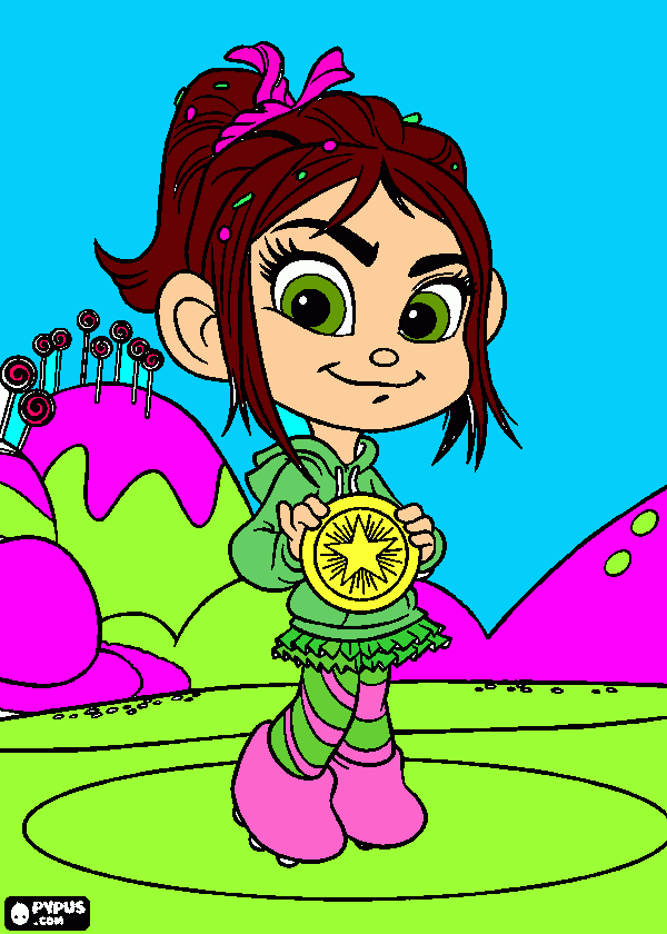 Vanellope Von Schweetz coloring page