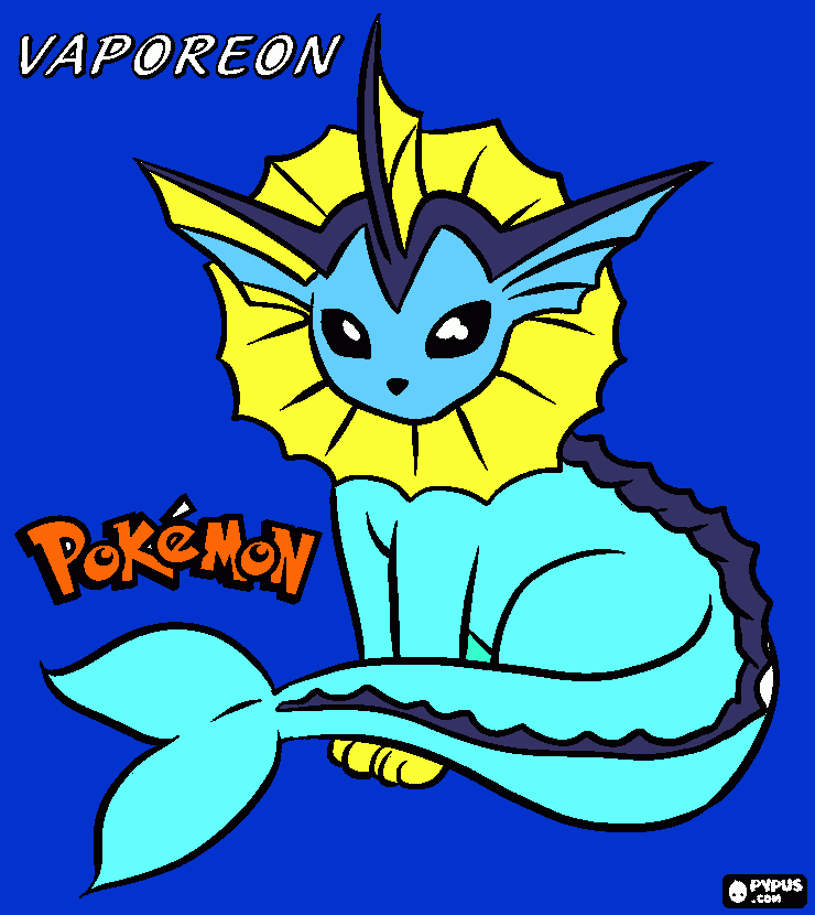 Vaporeon - Drew coloring page
