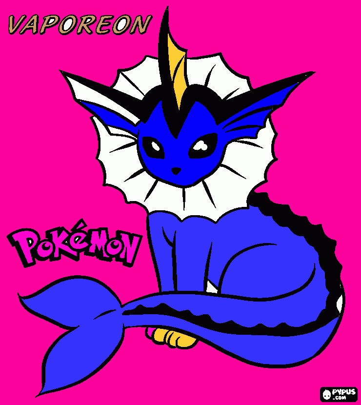 vaporeon coloring page