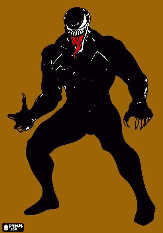 venom coloring page