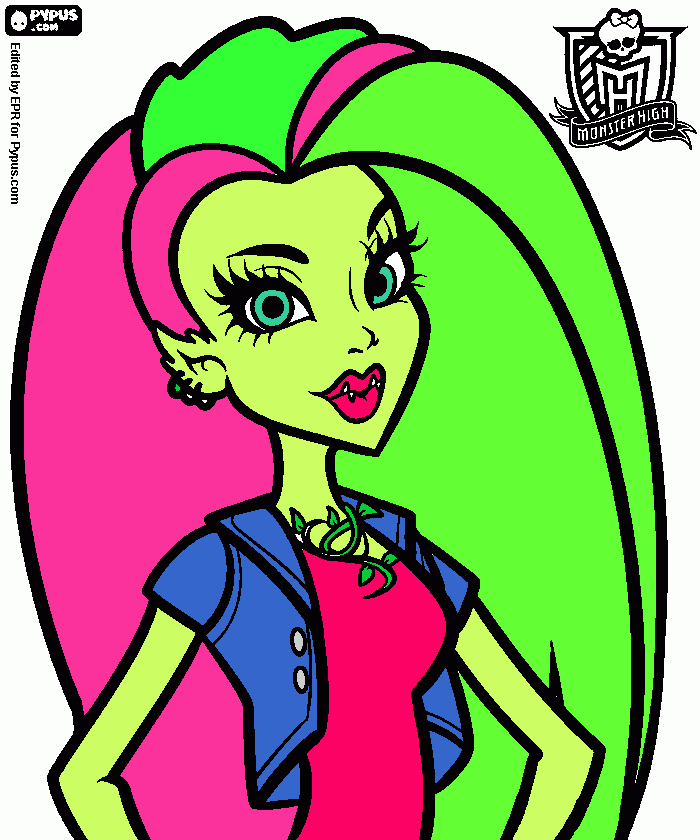 venus de monster high coloring page
