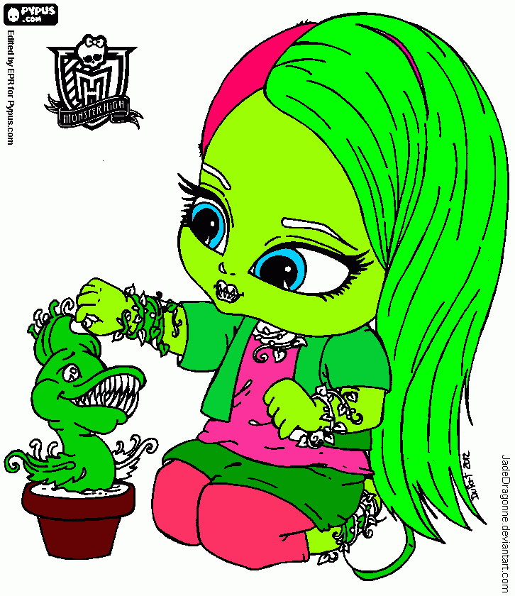 venus mc.fly trap coloring page