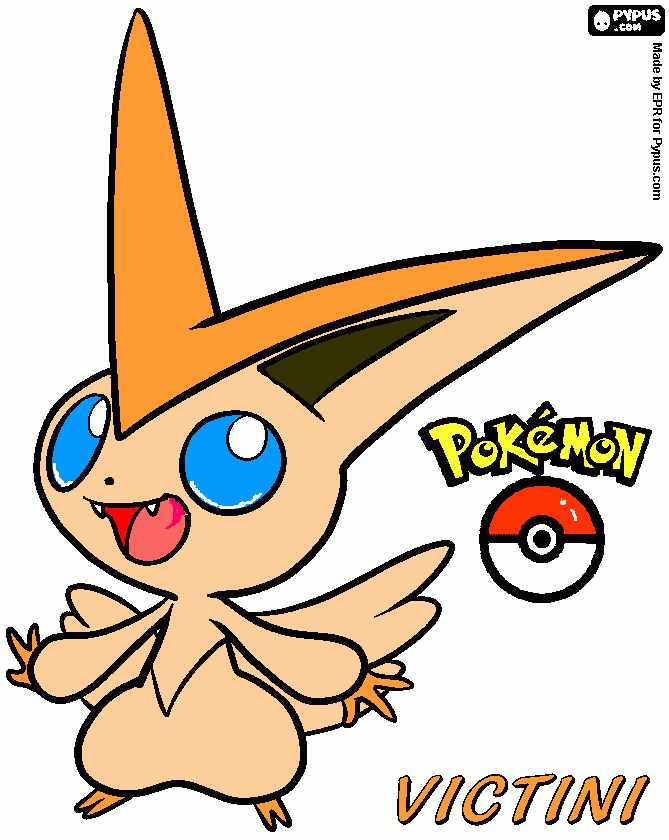 Victini coloring page