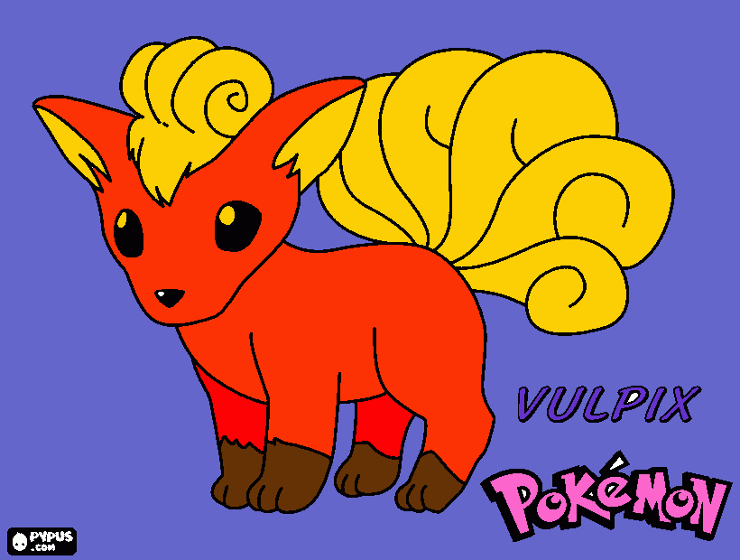 vulpix coloring page