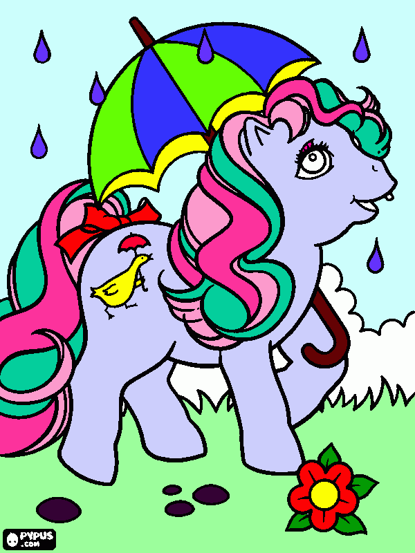 väldigt fin ponysom jag å petter har gjort. coloring page