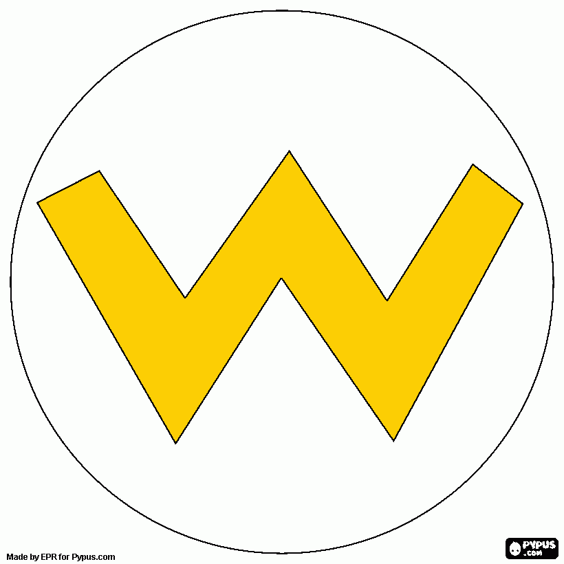 wario pic coloring page