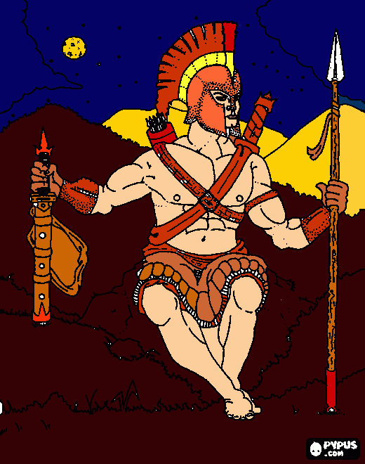 warriior coloring page