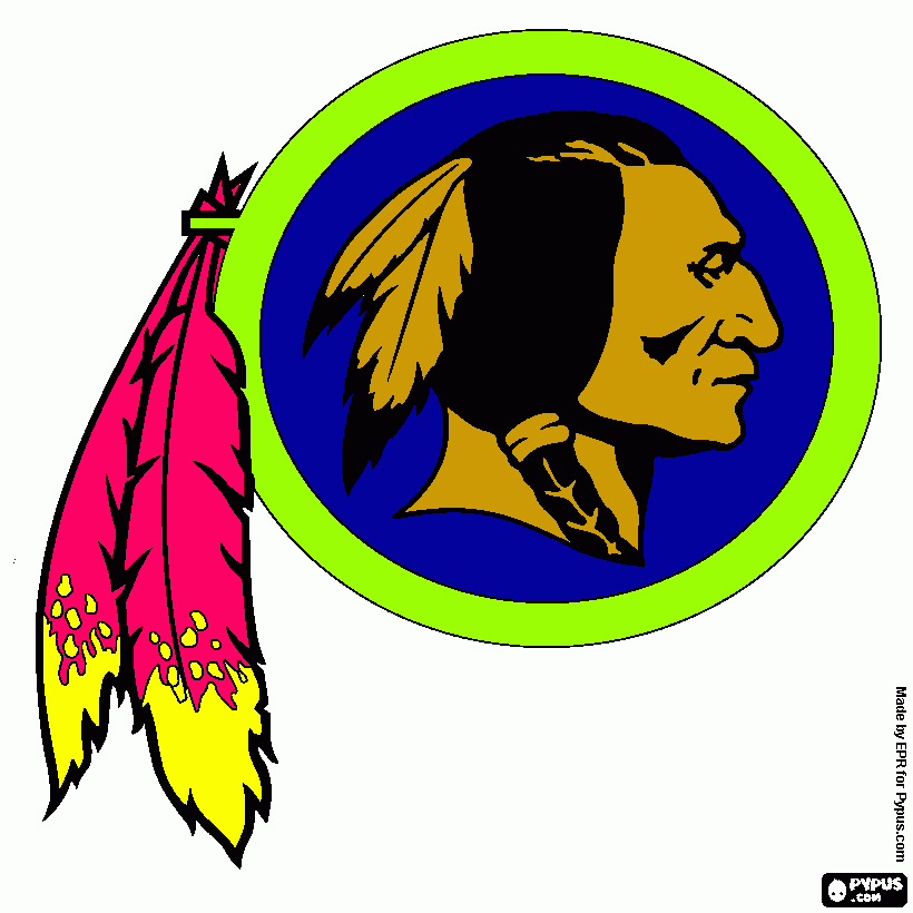 Washington Redskins logo coloring page