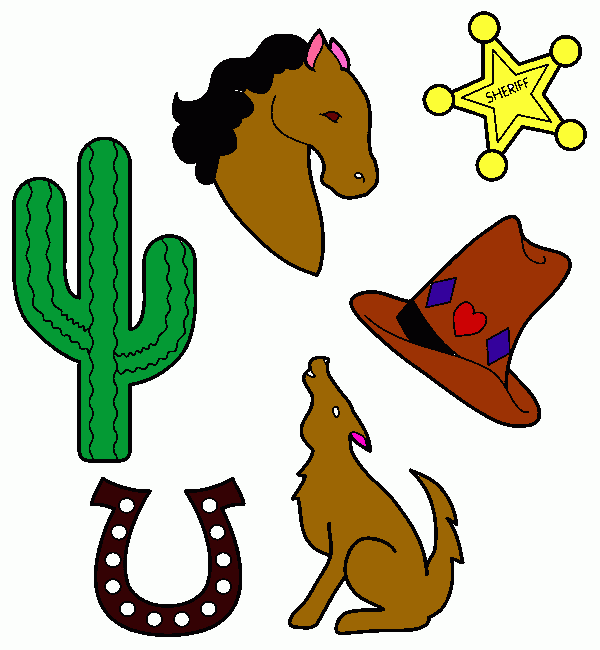 western coloring page