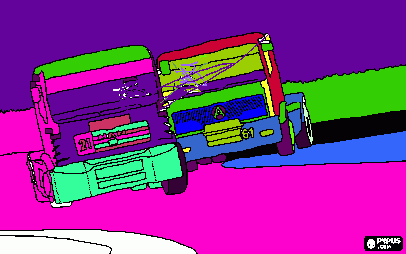 Will and Zane racing their racing trucks coloring page