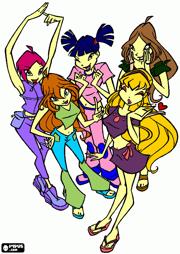 wingx club coloring page